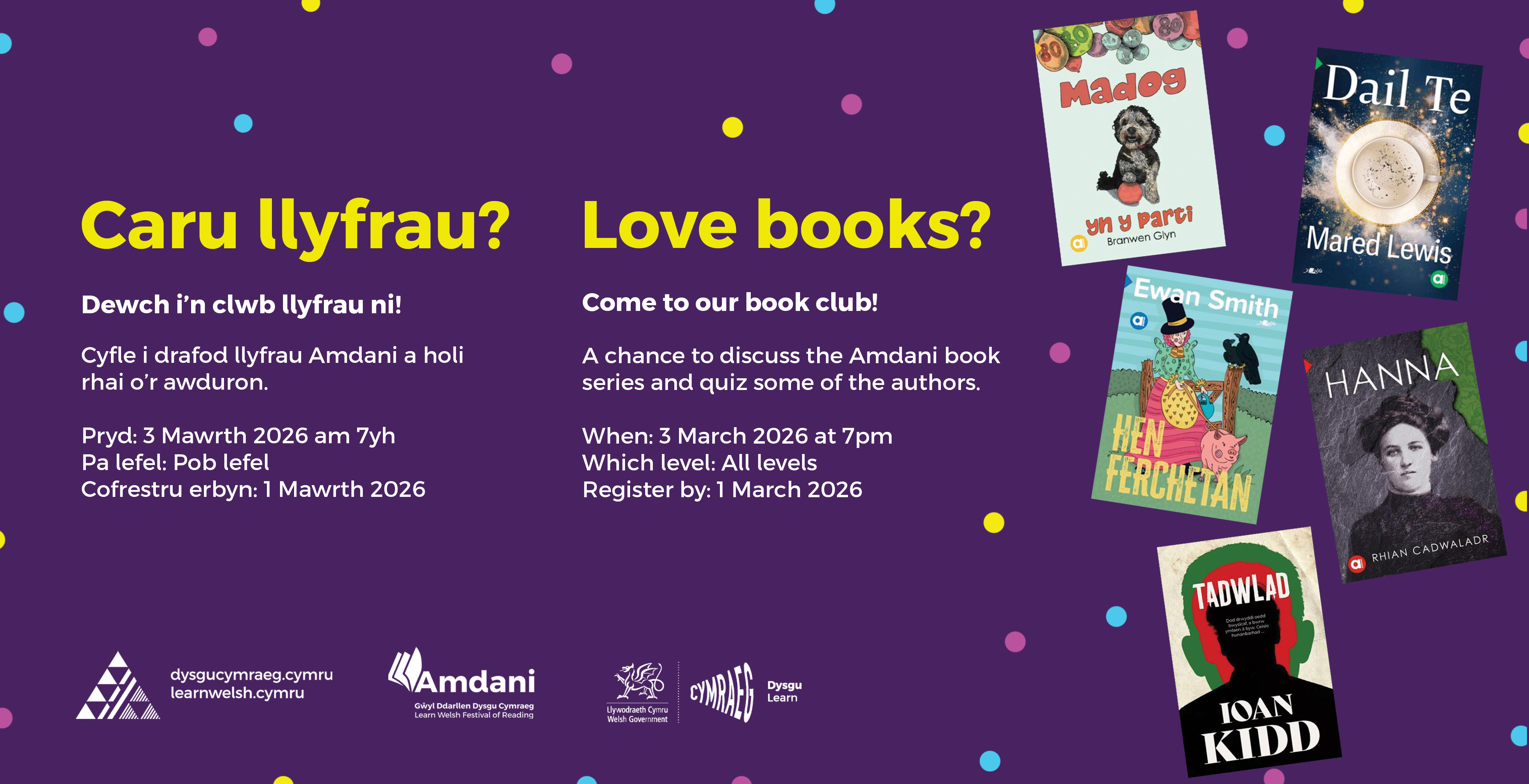 Clwb llyfrau 2026